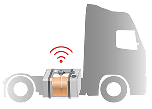 DUT-E GSM fuel level sensor in the truck tank